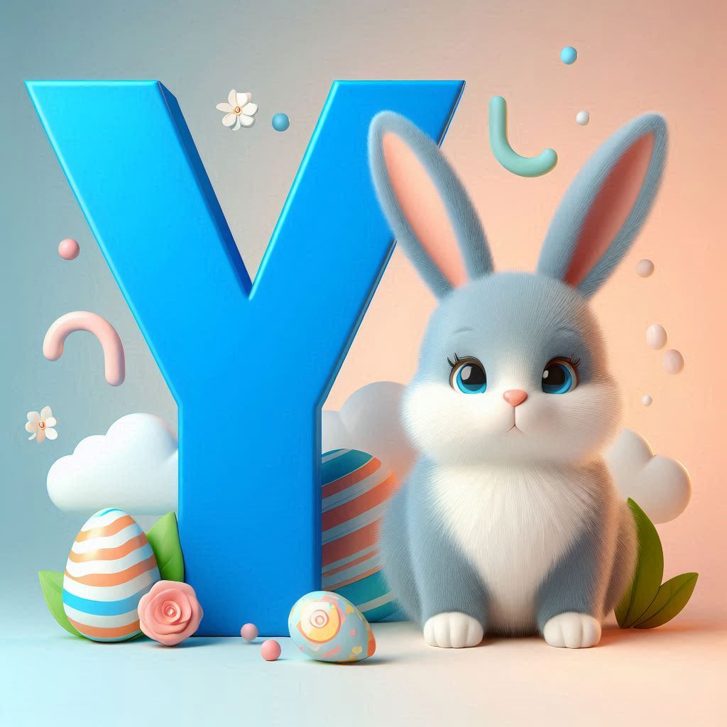Easter bunny — litera Y (wariant 2)