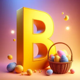 Easter eggs — litera B
