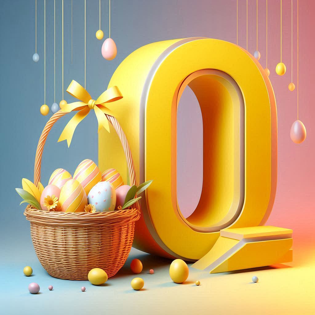 Easter eggs — litera O (wariant 2)
