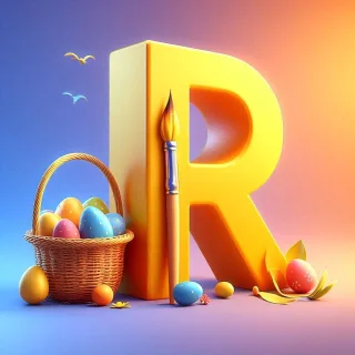 Easter eggs — litera R