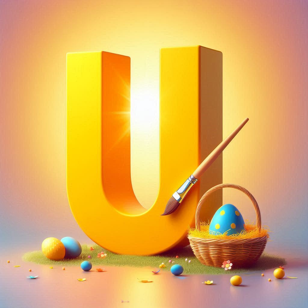 Easter eggs — litera U (wariant 2)