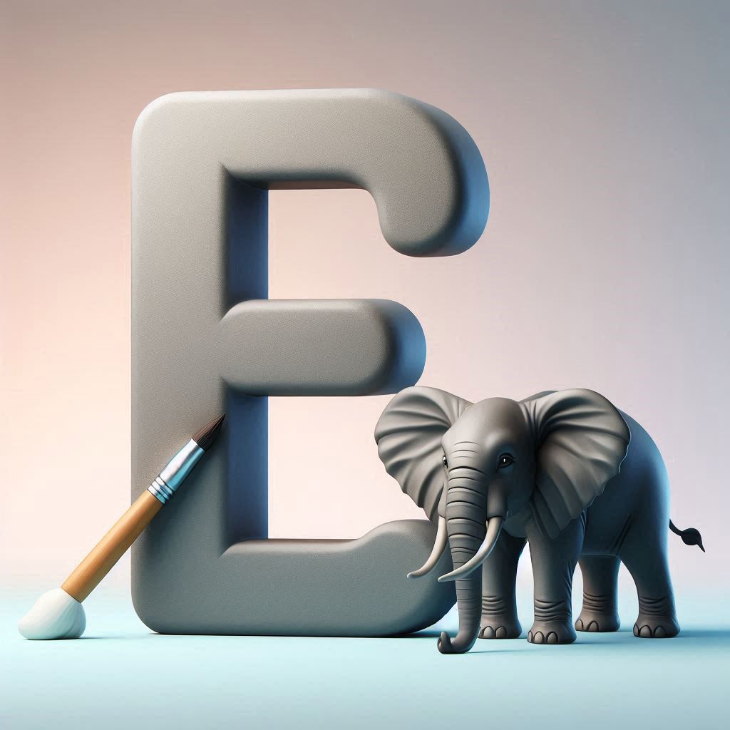 Elephant 2 — litera E (wariant 2)
