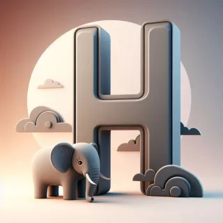 Elephant 2 — litera H (wariant 2)