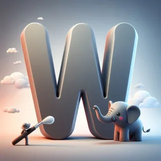 Elephant 2 — litera W (wariant 2)