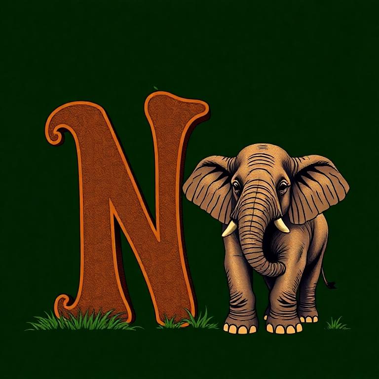 Elephant — litera N