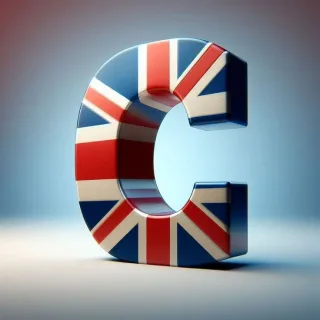English flag — litera C