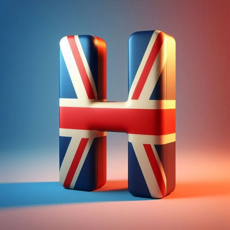 English flag — litera H