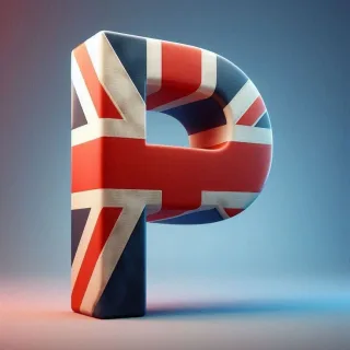 English flag — litera P