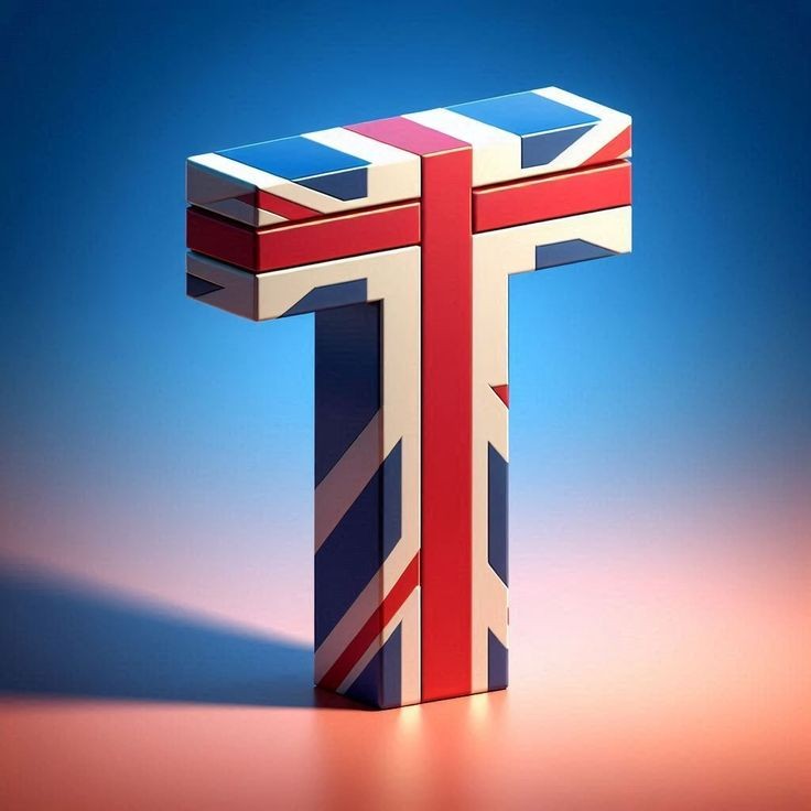 English flag — litera T