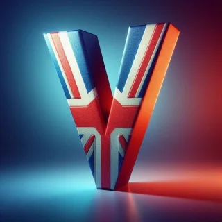 English flag — litera V
