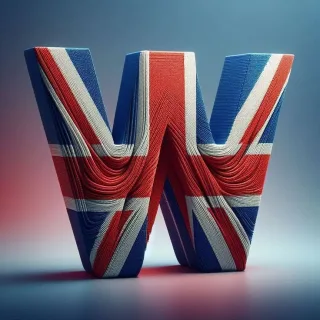 English flag — litera W