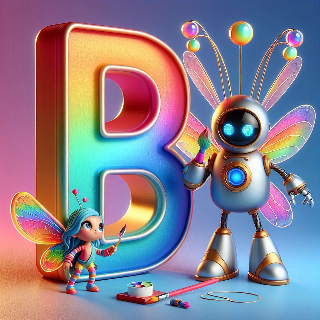 Fairy robot 3 — litera B (wariant 2)