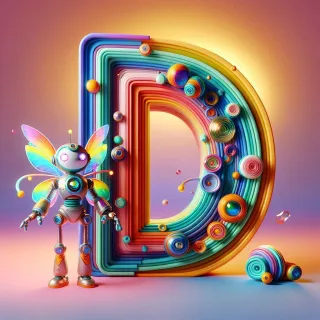 Fairy robot 3 — litera D (wariant 2)