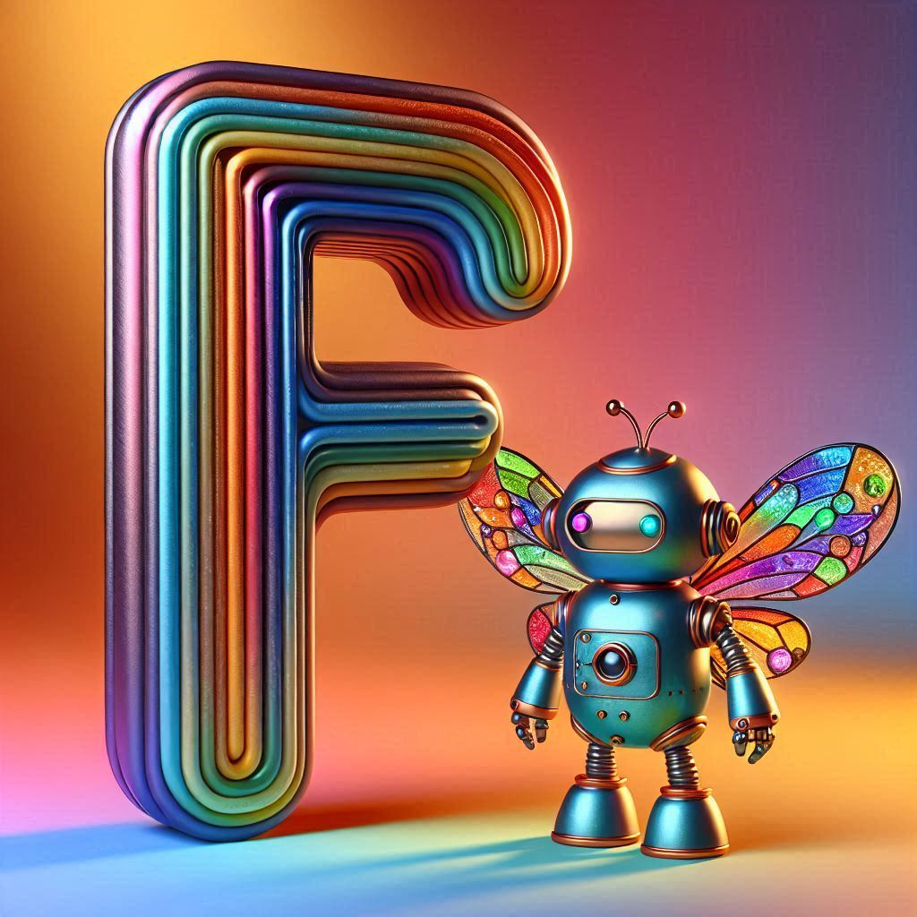 Fairy robot 3 — litera F (wariant 2)