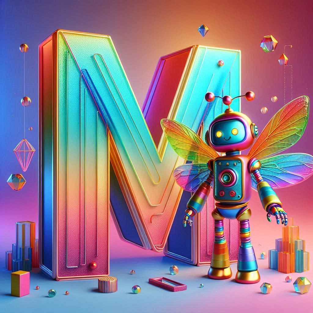 Fairy robot 3 — litera M (wariant 2)
