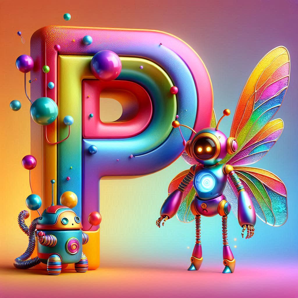 Fairy robot 3 — litera P (wariant 2)