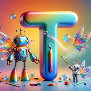Fairy robot 3 — litera T (wariant 2)