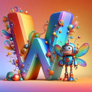 Fairy robot 3 — litera W
