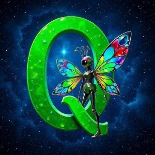 Fairy robot — litera Q