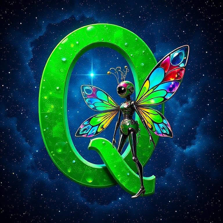 Fairy robot — litera Q