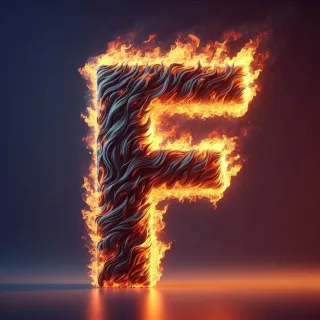 Fire — litera F (wariant 2)