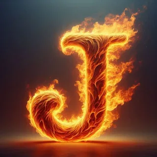 Fire — litera J (wariant 2)