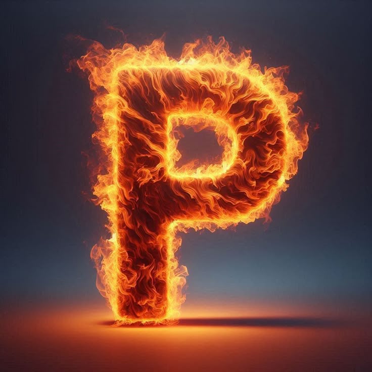 Fire — litera P (wariant 2)
