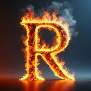Fire — litera R (wariant 2)