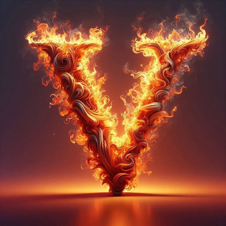 Fire — litera V (wariant 2)