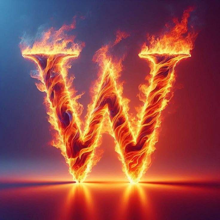 Fire — litera W (wariant 2)