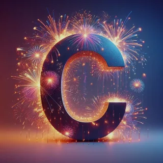 Fireworks 2 — litera C (wariant 2)