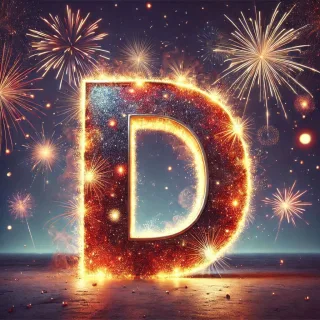 Fireworks 2 — litera D (wariant 2)