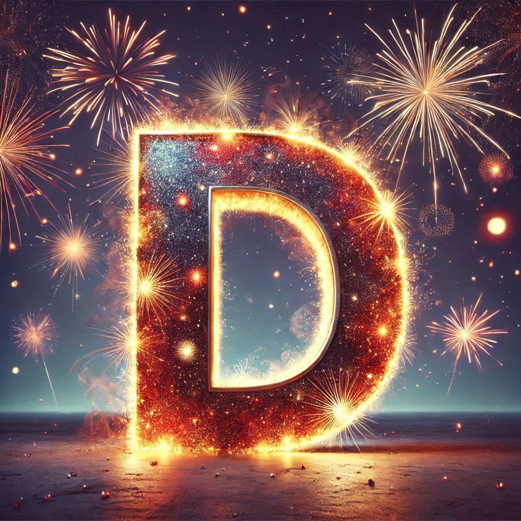 Fireworks 2 — litera D (wariant 2)