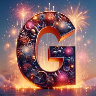 Fireworks 2 — litera G (wariant 2)