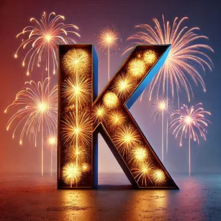Fireworks 2 — litera K (wariant 2)