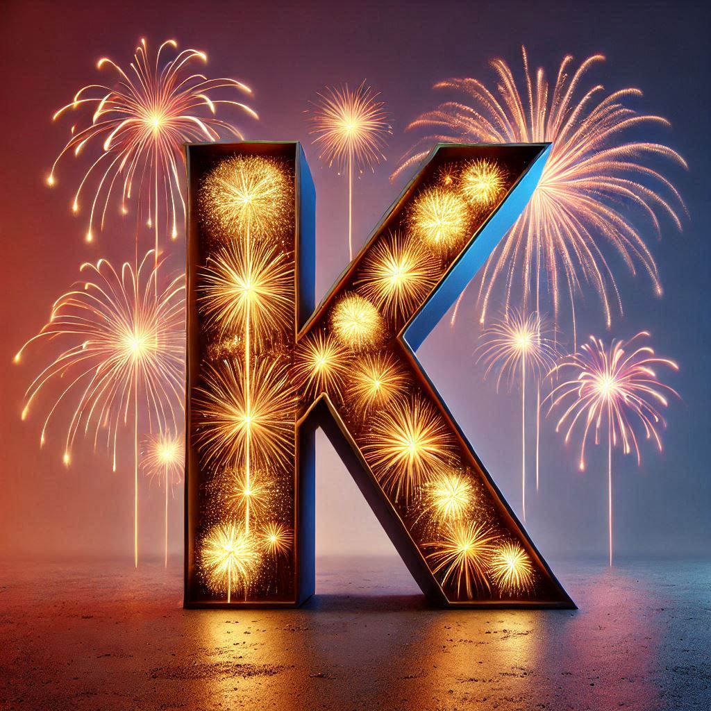 Fireworks 2 — litera K (wariant 2)