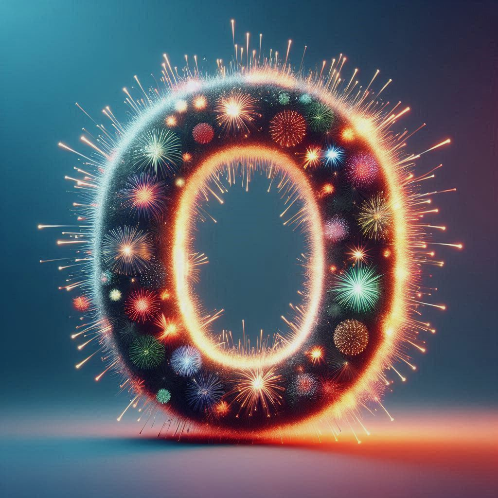 Fireworks 2 — litera O (wariant 2)