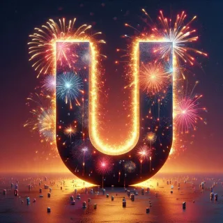 Fireworks 2 — litera U (wariant 2)
