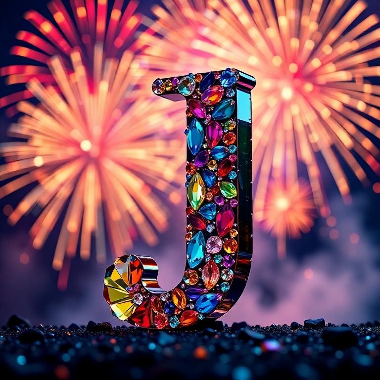 Fireworks — litera J