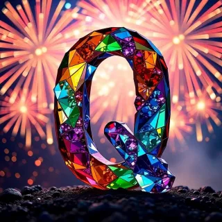 Fireworks — litera Q