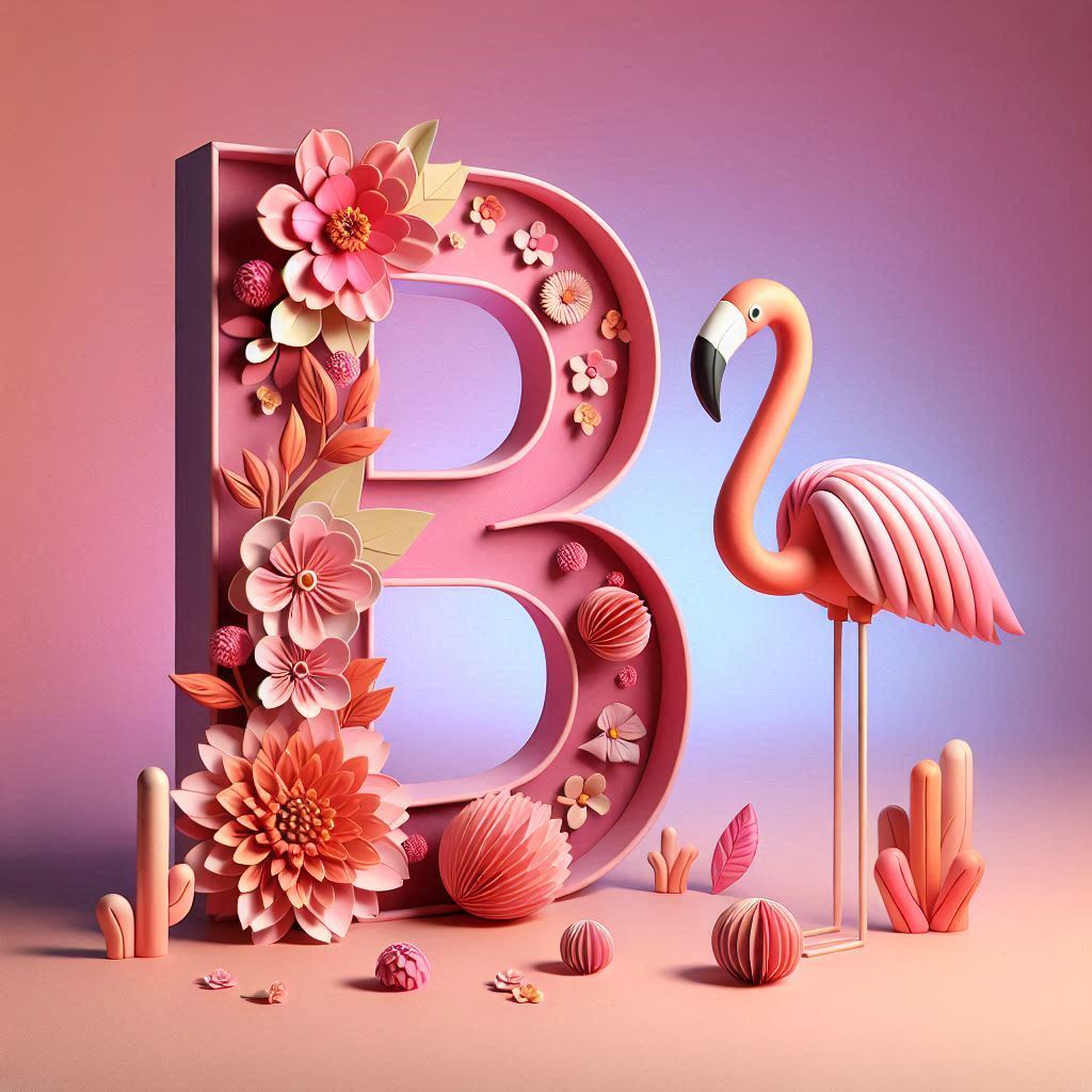 Flamingo — litera B (wariant 2)
