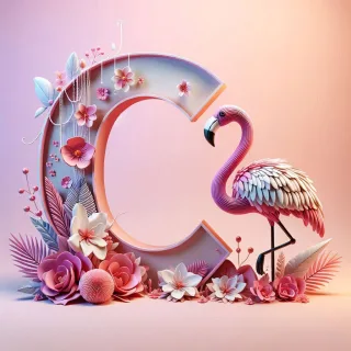 Flamingo — litera C (wariant 2)