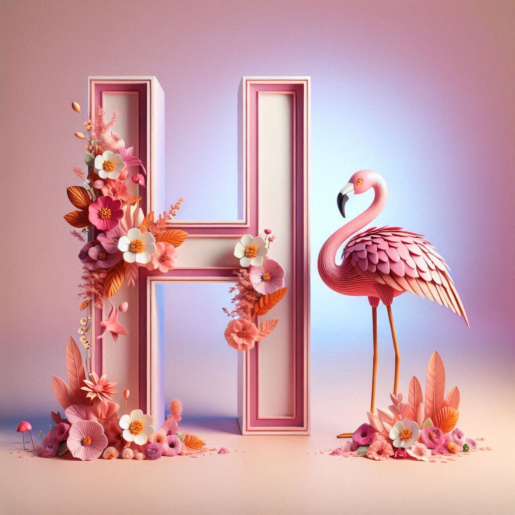 Flamingo — litera H (wariant 2)