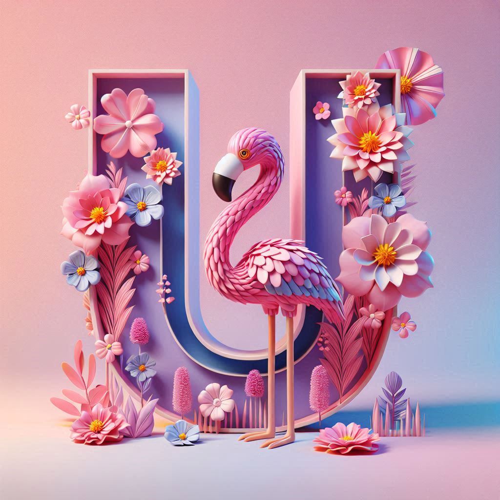 Flamingo — litera U (wariant 2)