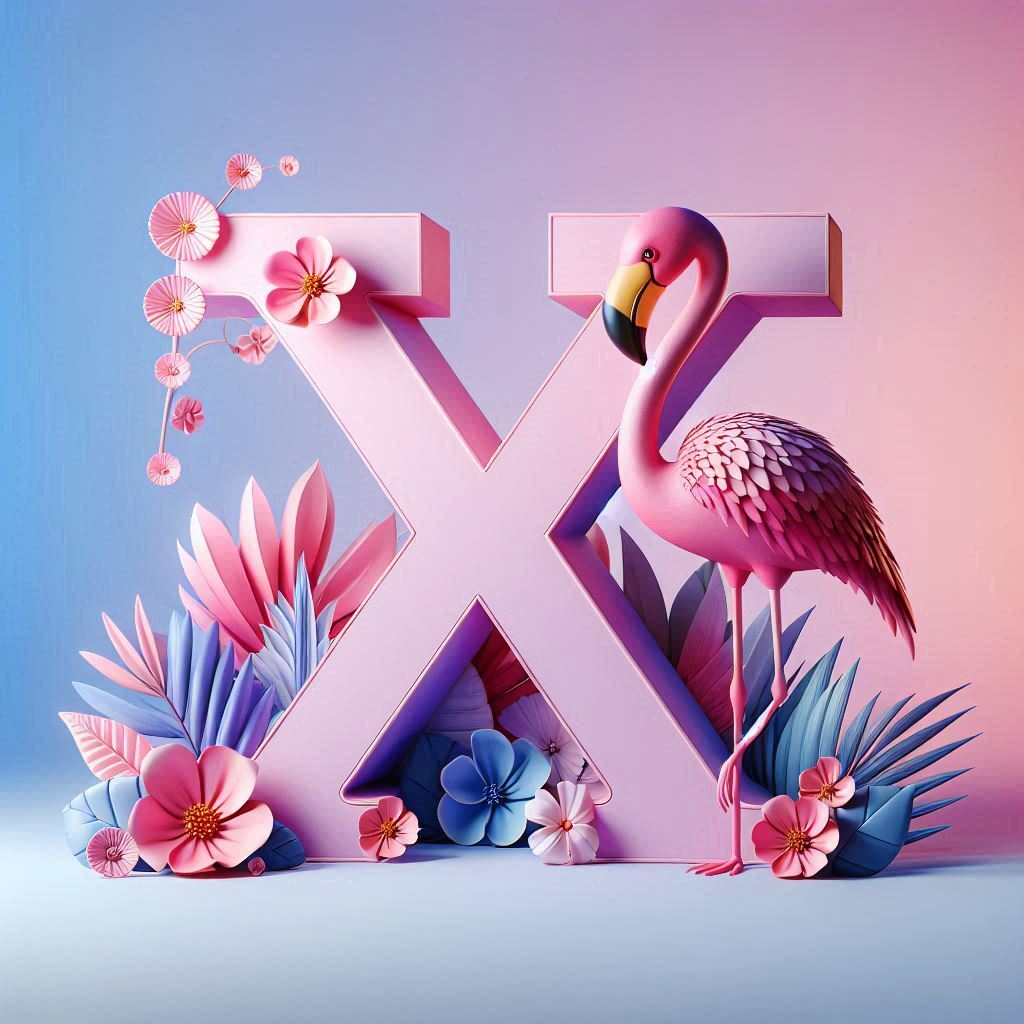 Flamingo — litera X (wariant 2)