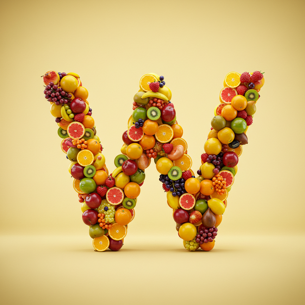 Fruit 2 — litera W (wariant 2)
