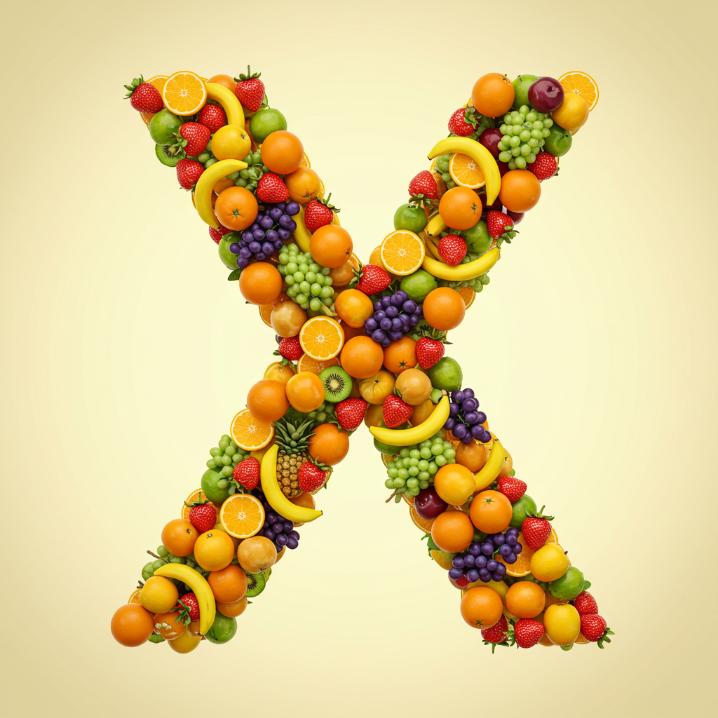 Fruit 2 — litera X (wariant 2)