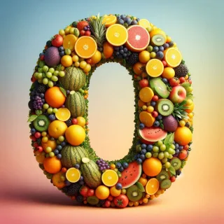 Fruit — litera O (wariant 2)