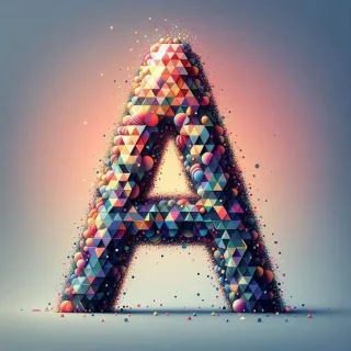 Geometric shapes — litera A (wariant 2)