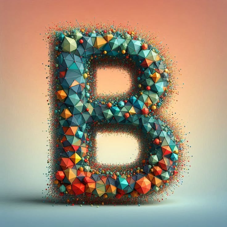 Geometric shapes — litera B (wariant 2)